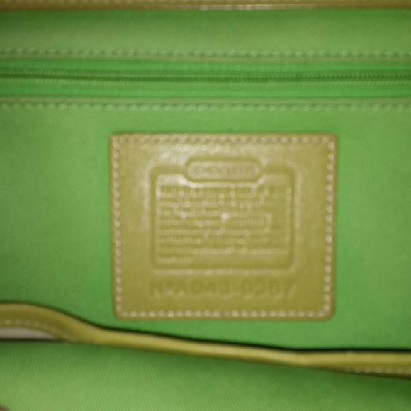 Coach Turnlock 2 Tone Canvas & Leather Tote - Picture 5 of 6